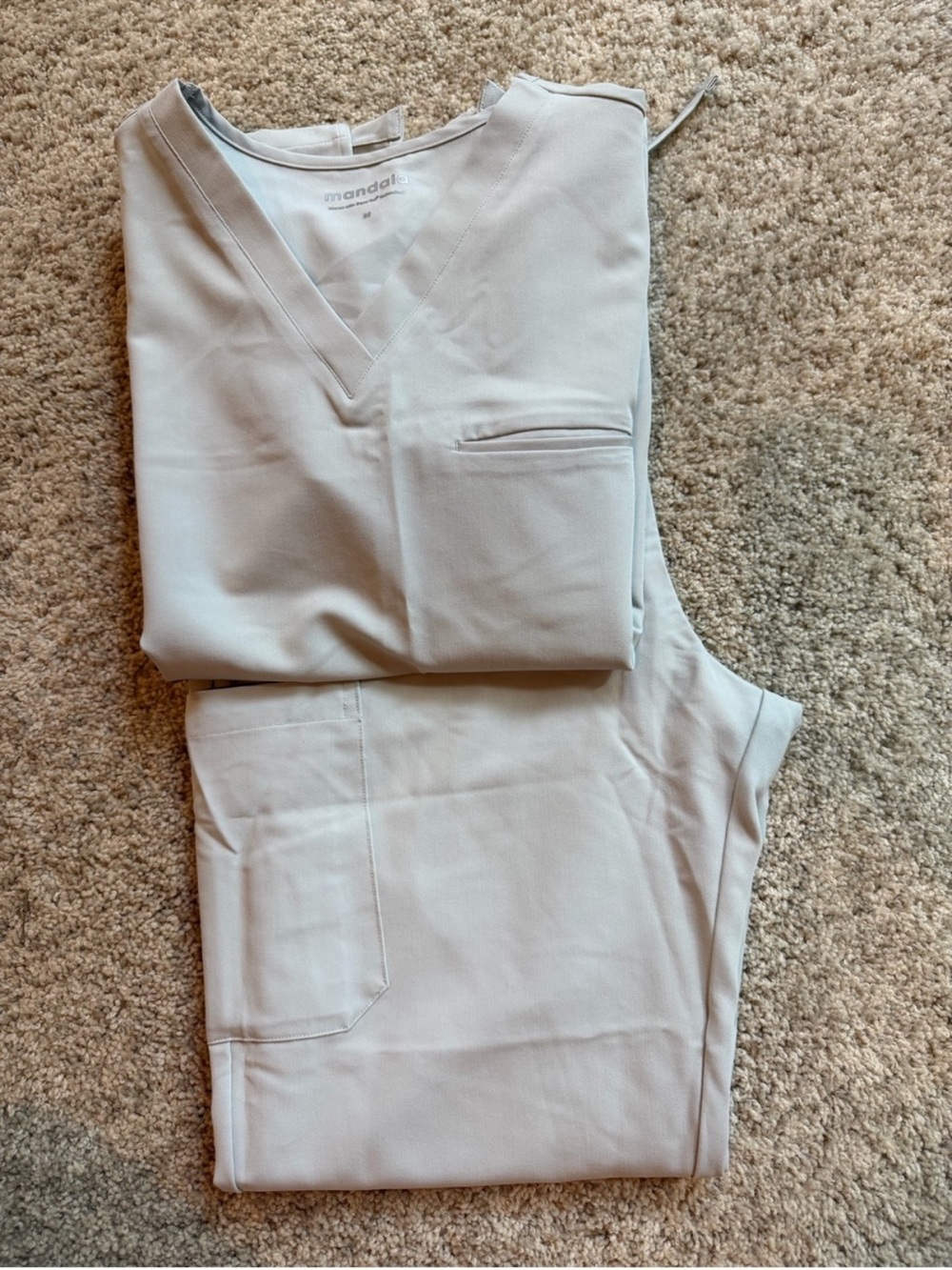 Mandala women’s Light Gray and Ceil blue Scrub sets